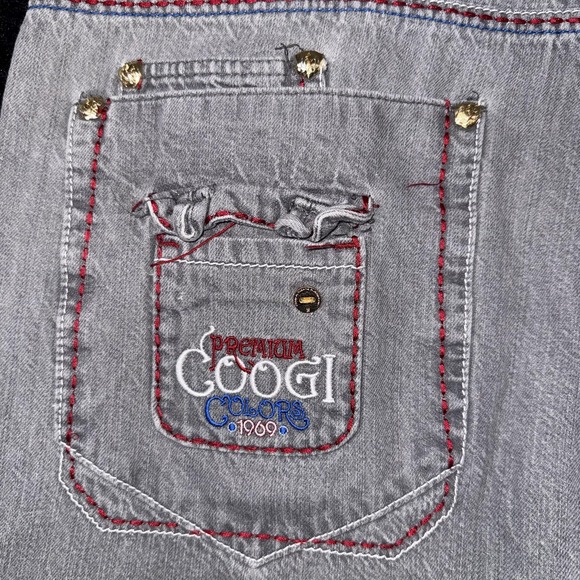 Coogi Jeans Mens 42x35 Gray Premium Colors Embroidered Back Pockets Baggy Y2K - Picture 3 of 14
